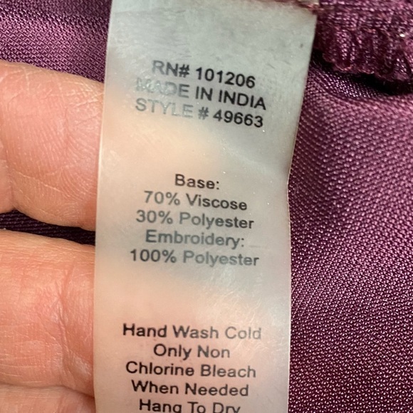 Soft Surroundings Cranberry Velvet Holiday Dress size Large Tall - Picture 10 of 11